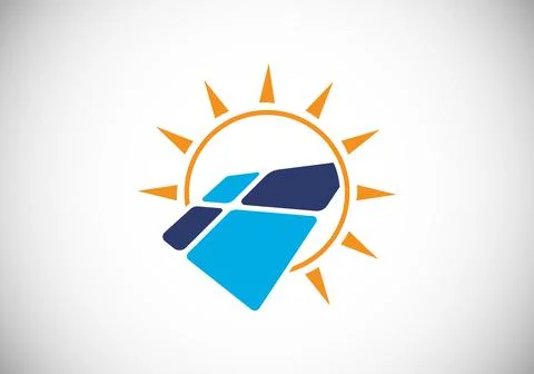 Abstract creative sun logo design, Summer Sun Logo, Sunburst icon sign symbol Stock Illustration