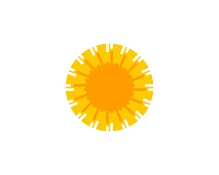 Abstract creative sun logo design Stock Illustration