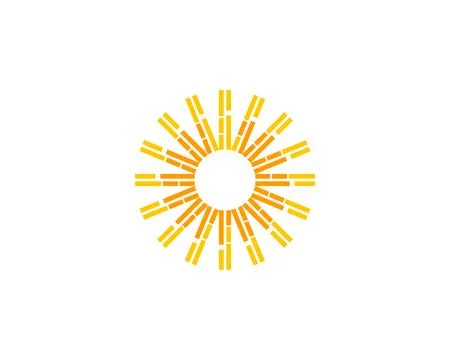 Abstract creative sun logo design Stock Illustration