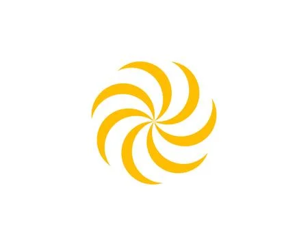 Abstract creative sun logo design Stock Illustration