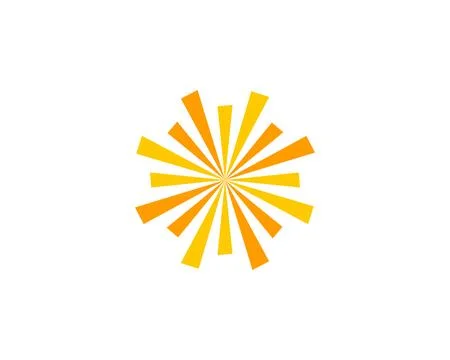 Abstract creative sun logo design Stock Illustration