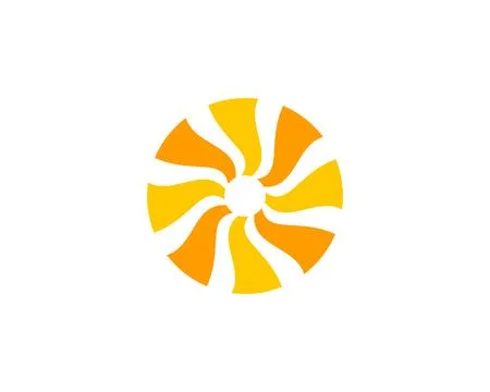 Abstract creative sun logo design Stock Illustration