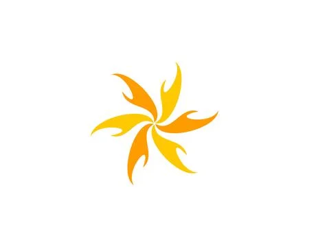 Abstract creative sun logo design Stock Illustration