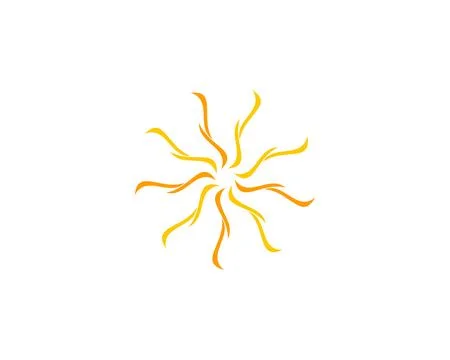 Abstract creative sun logo design Stock Illustration