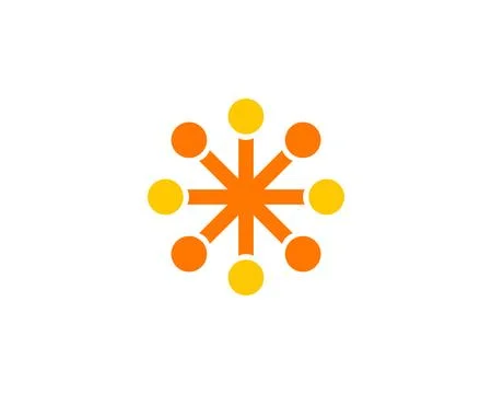 Abstract creative sun logo design Stock Illustration