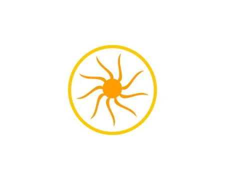 Abstract creative sun logo design Stock Illustration