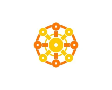 Abstract creative sun logo design Stock Illustration