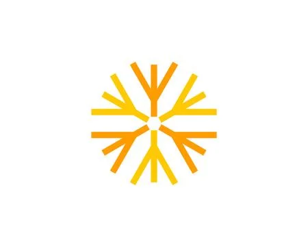 Abstract creative sun logo design Stock Illustration