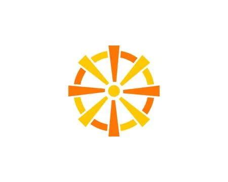 Abstract creative sun logo design Stock Illustration