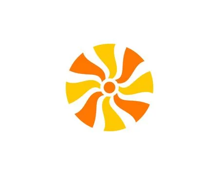 Abstract creative sun logo design Stock Illustration