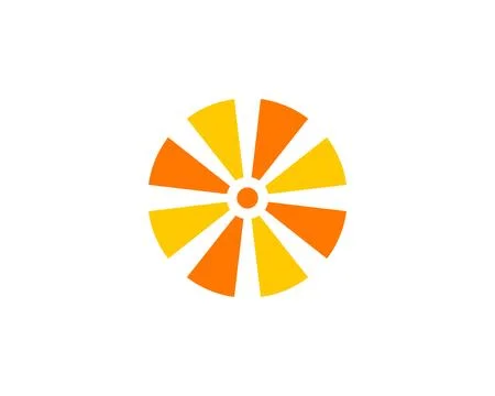 Abstract creative sun logo design Stock Illustration