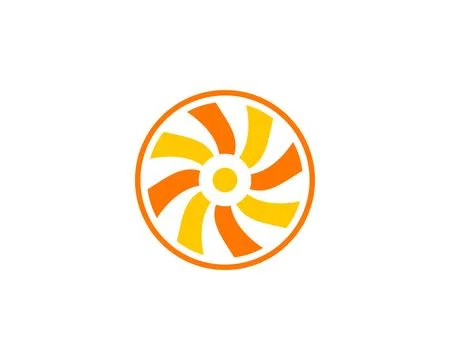 Abstract creative sun logo design Stock Illustration