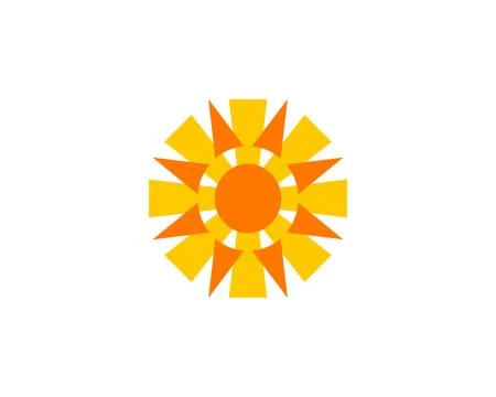 Abstract creative sun logo design Stock Illustration