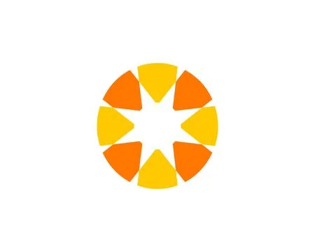 Abstract creative sun logo design Stock Illustration