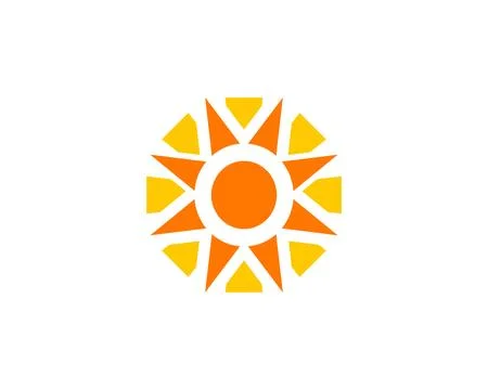 Abstract creative sun logo design Stock Illustration