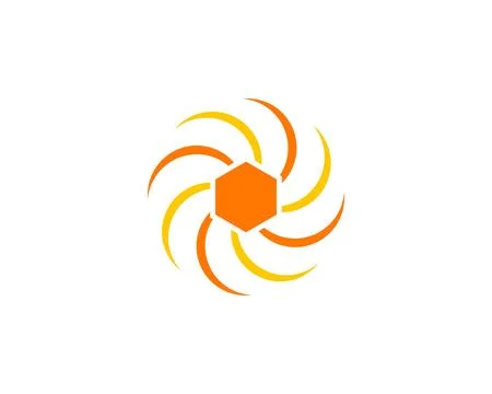Abstract creative sun logo design Stock Illustration