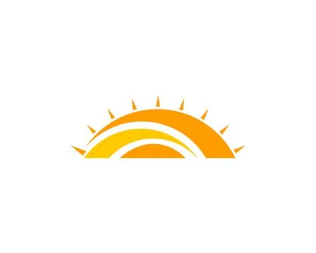 Abstract creative sun logo design Stock Illustration