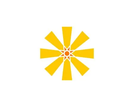 Abstract creative sun logo design Stock Illustration