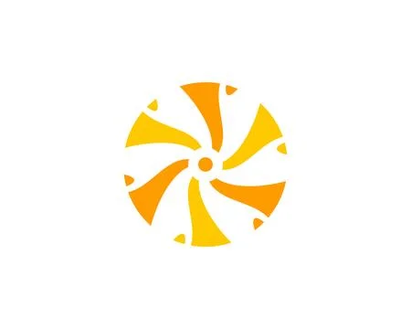 Abstract creative sun logo design Stock Illustration