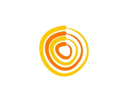 Abstract creative sun logo design Stock Illustration