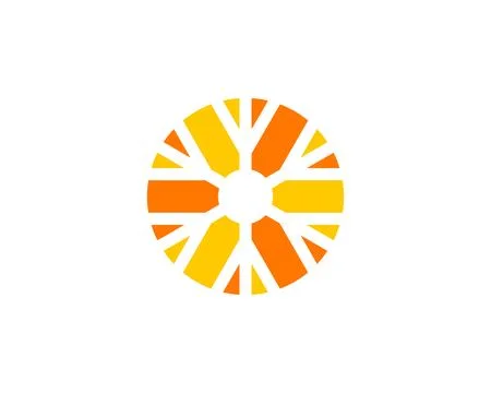 Abstract creative sun logo design Stock Illustration