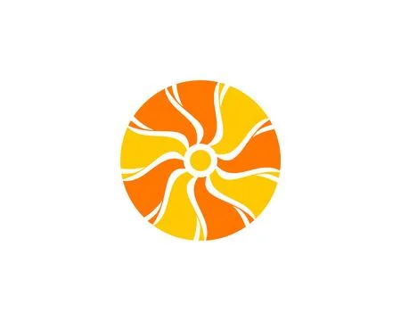 Abstract creative sun logo design Stock Illustration