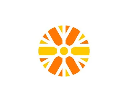 Abstract creative sun logo design Stock Illustration