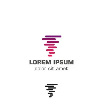 Abstract creative tech tornado. Vector logo template Stock Illustration