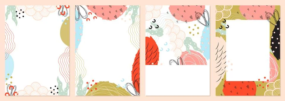 Abstract creative universal template set. for cover, banner, card, poster Stock Illustration