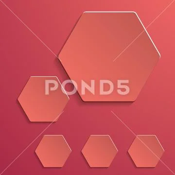 Abstract creative vector collage with hexagonal design elements. Stock Illustration