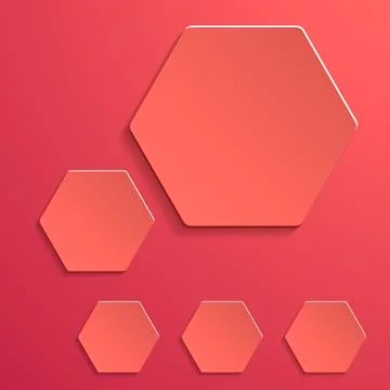 Abstract creative vector collage with hexagonal design elements. Stock Illustration