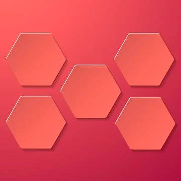 Abstract creative vector image with five hexagons. 스톡 일러스트