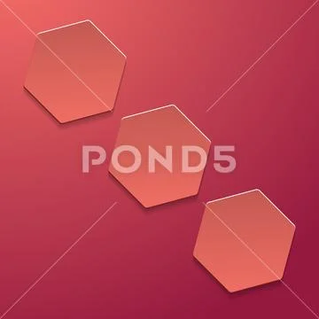 Abstract creative vector image with three hexagons. Stock Illustration