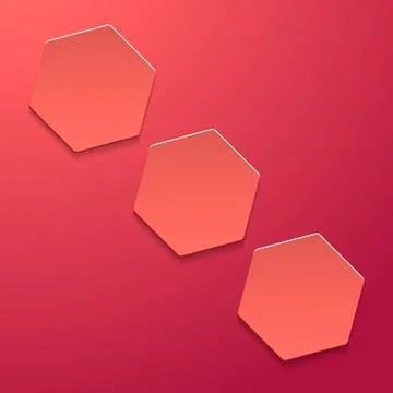 Abstract creative vector image with three hexagons. 스톡 일러스트