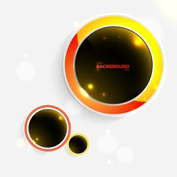 Abstract creative wall-paper, with dark glass circles. Illustrazione stock