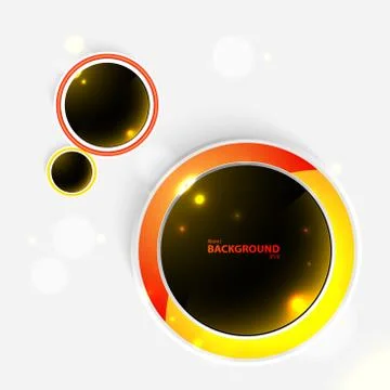 Abstract creative wall-paper, with dark glass circles. Illustrazione stock