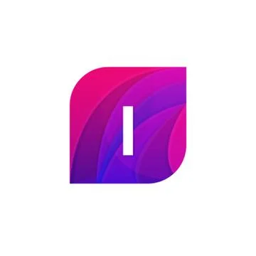 Abstract creative web icon company I sign letter logo vector design Stock Illustration