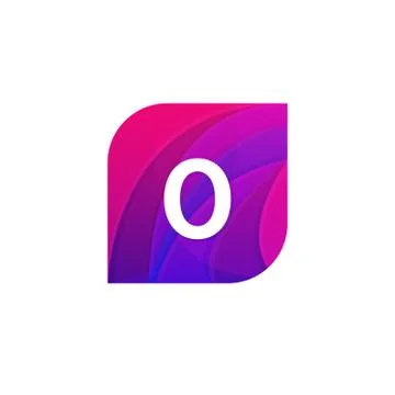 Abstract creative web icon company O sign letter logo vector design Stock Illustration