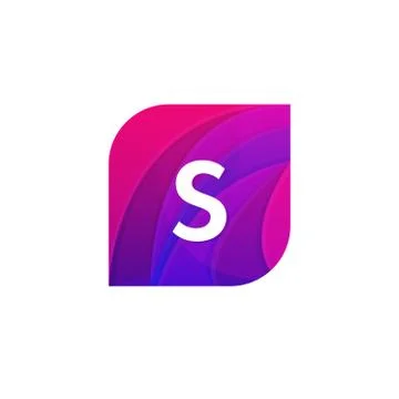 Abstract creative web icon company S sign letter logo vector design Stock Illustration