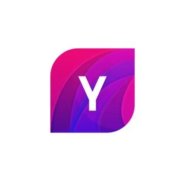 Abstract creative web icon company Y sign letter logo vector design Stock Illustration