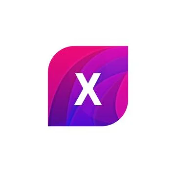 Abstract creative web icon company X sign letter logo vector design Stock Illustration