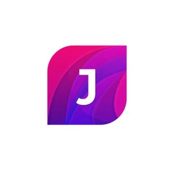 Abstract creative web icon company J sign letter logo vector design Stock Illustration