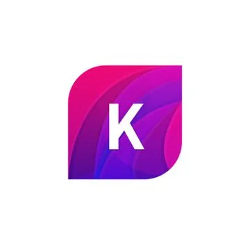 Abstract creative web icon company K sign letter logo vector design Stock Illustration