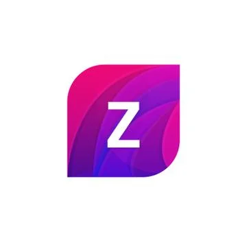 Abstract creative web icon company Z sign letter logo vector design Stock Illustration