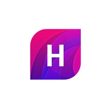 Abstract creative web icon company H sign letter logo vector design Stock Illustration