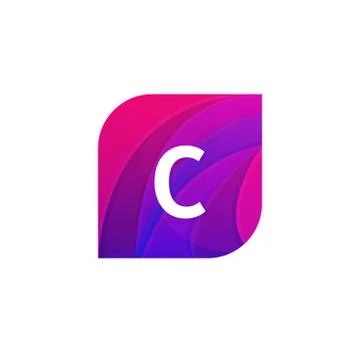 Abstract creative web icon company C sign letter logo vector design Stock Illustration
