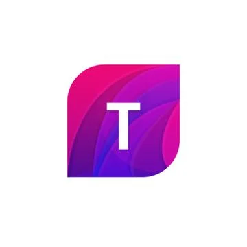 Abstract creative web icon company T sign letter logo vector design Stock Illustration