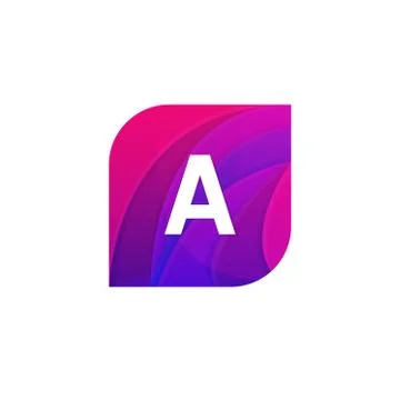 Abstract creative web icon company A sign letter logo vector design Stock Illustration