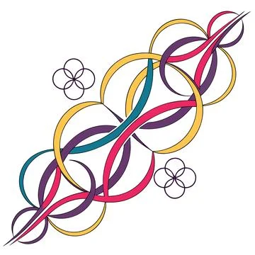 Abstract Creativity Symbol Dynamic Flowing Geometry Stock Illustration