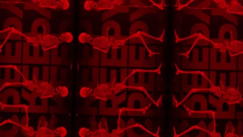 Abstract Creeping Skeleton Pattern Stock-Footage 265083167